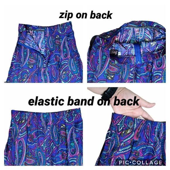 Vintage Boho Paisley Print Side Pockets Skirt - Picture 11 of 16